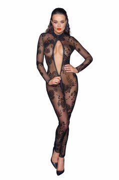 Сетчатый бодистокинг Noir Handmade F237 Long tulle overall, L SX0123 фото