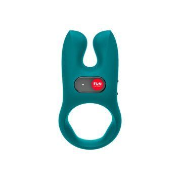 Эрекционное виброкольцо с двойной стимуляцией клитора Fun Factory NŌS deep sea blue, 2 мотора SX0974 фото