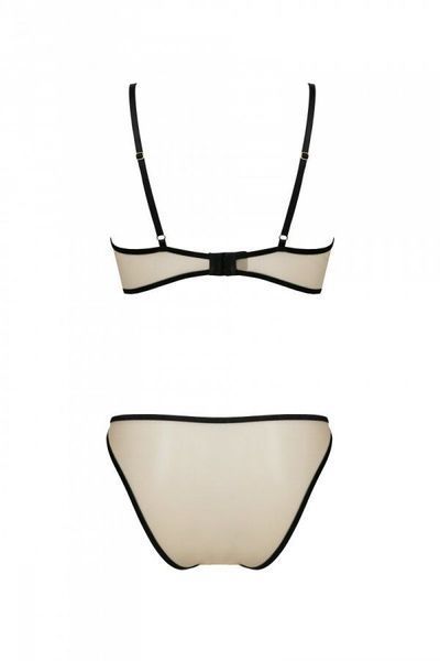 Комплект Passion LORINA SET, XXL/XXXL, beige, бюстгальтер та трусики SO9713 фото