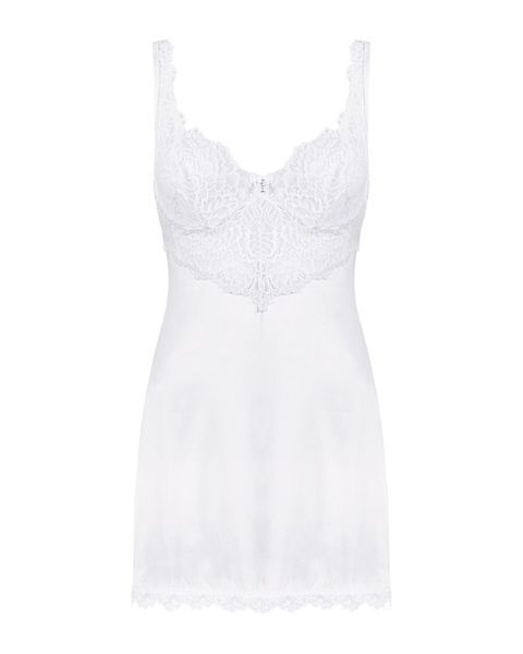 Сорочка Obsessive Amor Blanco underwire chemise & thong white S/M SX1126 фото
