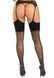 Чулки со стразами Leg Avenue Wide Top Rhinestone Sheer Stockings, One Size, черные, выше колена SX1064 фото 3