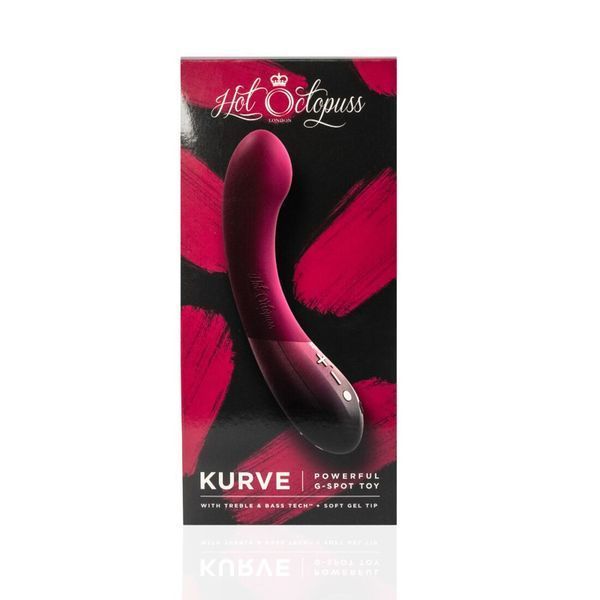 Вибратор для точки G Hot Octopuss KURVE, Treble and Bass Technology, 2 мотора, мягкий кончик SO8728 фото