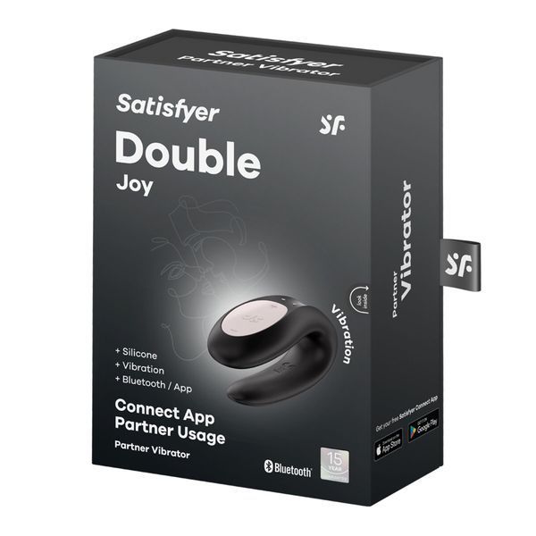 Смарт-вибратор для пар Satisfyer Double Joy Black с широким клиторальным стимулятором SO3898 фото