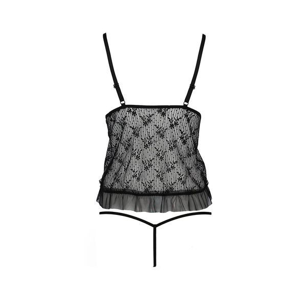 Боді монокіні з відкритими грудьми Passion JUSTINA BODY XXL/XXXL, black EL15403 фото