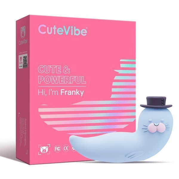 Вакуумный вибратор CuteVibe Franky Blue SO6549 фото