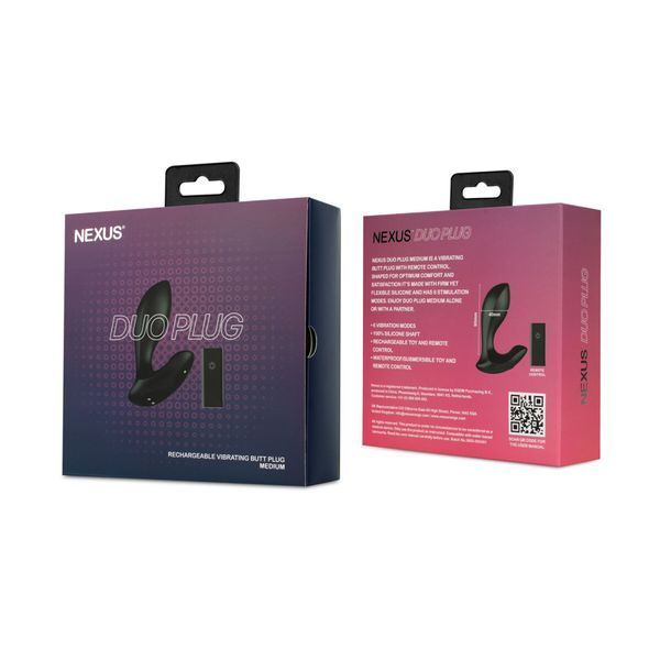 Анальная вибропробка Nexus DUO Plug Medium, пульт ДУ SX2411 фото
