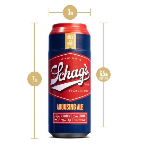 Мастурбатор &ndash; банка пива Blush Schag's Arousing Ale Masturbator &ndash; Frosted, самозмащуваний, вакуум SO8841 фото