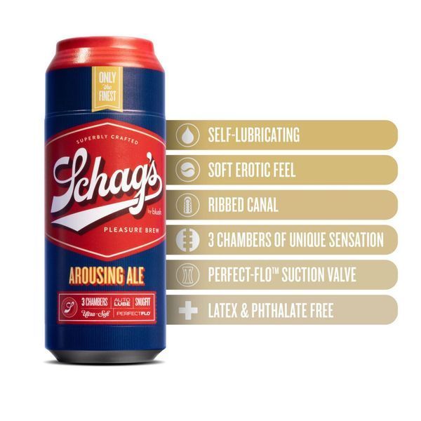 Мастурбатор &ndash; банка пива Blush Schag's Arousing Ale Masturbator &ndash; Frosted, самозмащуваний, вакуум SO8841 фото