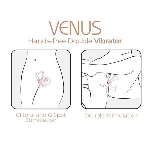 Смарт-вібратор для пар Adrien Lastic Venus + APP, подвійний, можна носити під одягом, 10 режимів SX1283 фото