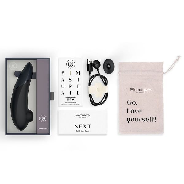 Вакуумный клиторальный стимулятор Womanizer Next Black, 3D Pleasure Air, 14 уровней интенсивности SX0530 фото