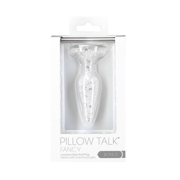 Стеклянная анальная пробка Pillow Talk Fancy Luxurious Glass Anal Plug, ⌀3,1см, вибропуля в подарок SO6833 фото