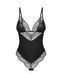 Тедди Obsessive Lobellis teddy, XL/2XL, черное, лиф с мягкой чашкой, открытая спина, низ-стринги SX1016 фото 3