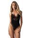 Тедди Obsessive Lobellis teddy, XL/2XL, черное, лиф с мягкой чашкой, открытая спина, низ-стринги SX1016 фото 1