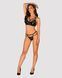 Эротический комплект под латекс со стрепами Obsessive Bagirela 2-pcs set S/M, черный, под леопард, б SO7219 фото 3