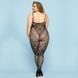 Откровенный бодистокинг JSY &laquo;Роковая Скарлет&raquo; Plus Size, Black, имитация боди, кружево, доступ SO8388 фото 2