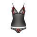 Комплект белья Passion MELISSA SET L/XL, black, лиф-сорочка со шнуровкой и трусики EL15904 фото 5