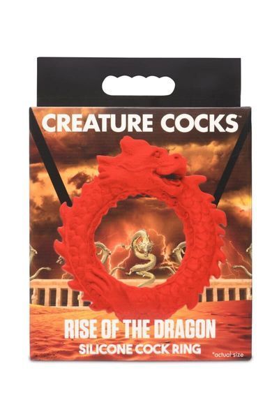 Эрекционное кольцо &ndash; дракон Creature Cocks Rise of the Dragon Silicone Penis Ring &ndash; Red, диаметр 4 см SX2221 фото