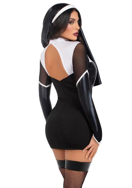 Костюм монашки Leg Avenue Holy Hottie Dress S SX2794 фото