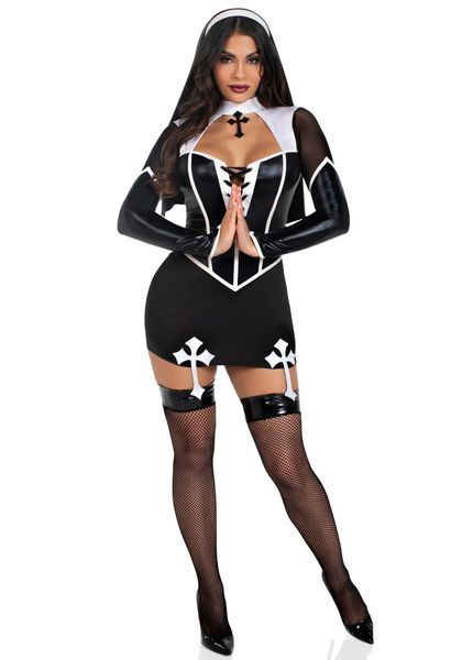Костюм монашки Leg Avenue Holy Hottie Dress S SX2794 фото
