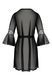Пеньюар Passion LEAFA PEIGNOIR black, XXL/XXXL, длина чуть выше колена, широкие рукава, завязывается на пояс SX0508 фото 4