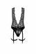 Боди Noir Handmade F297 Libido, XL, черное, кружево, низ под латекс, открытый доступ, гартеры SX0222 фото 5
