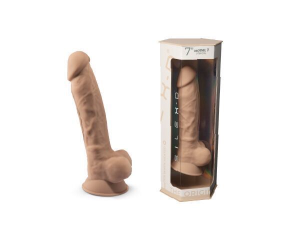 Фаллоимитатор SilexD Johnny Flesh (MODEL 1 size 7in), двухслойный, силикон +Silexpan, диаметр 3,8см SO2389 фото
