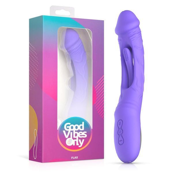 Вибратор Good Vibes Only - Flax Vibrating Dildo with G-Spot Stimulator SX3064 фото