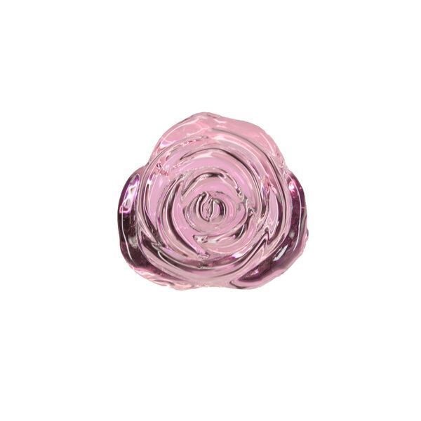 Стеклянная анальная пробка Pillow Talk Rosy Luxurious Glass Anal Plug, ⌀3,3 см, вибропуля в подарок SO6834 фото