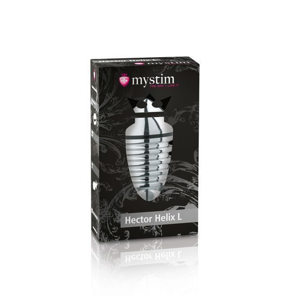 Металлическая анальная пробка Mystim Hector Helix L для электростимулятора, диаметр 5 см SO2962 фото