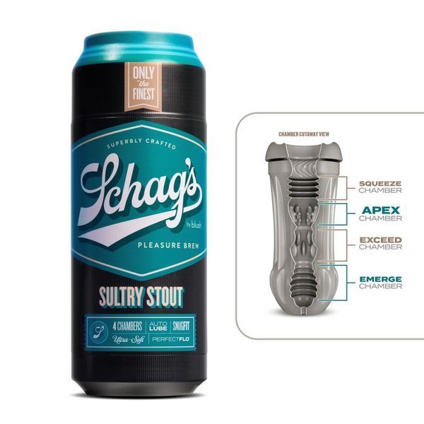 Мастурбатор &ndash; банка пива Blush Schag's &ndash; Sultry Stout Masturbator &ndash; Frosted, самозмащуваний, вакуум SO8842 фото