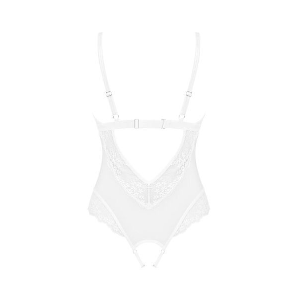 Эротическое полупрозрачное боди Obsessive Heavenlly crotchless teddy XL/2XL, с доступом SO8168 фото