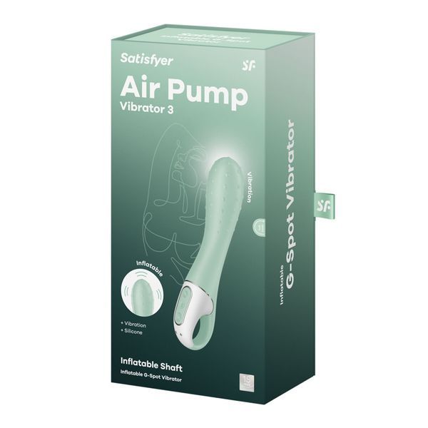 Вибратор точки G Satisfyer Air Pump Vibrator 3, надувается, 12 режимов вибрации SX2174 фото