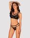 Эротический комплект под латекс со стрепами Obsessive Bagirela 2-pcs set L/XL, черный, под леопард, SO7220 фото 1