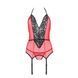 Корсет з пажами для панчіх Passion PEONIA CORSET XXL/XXXL red стрінги SO8465 фото 4