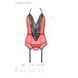 Корсет з пажами для панчіх Passion PEONIA CORSET XXL/XXXL red стрінги SO8465 фото 6