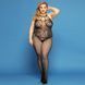 Сетчатый бодистокинг JSY &laquo;Откровенная Мадлен&raquo; Plus Size, Black, имитация боди, кружево, доступ SO8389 фото 1