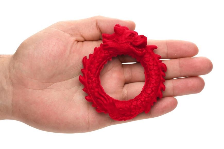 Эрекционное кольцо &ndash; дракон Creature Cocks Rise of the Dragon Silicone Penis Ring &ndash; Red, диаметр 4 см SX2221 фото