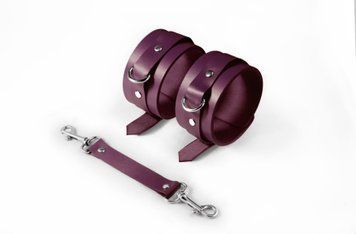 Поножи Feral Feelings &ndash; Ankle Restraints, натуральная кожа, burgundy SO8259 фото