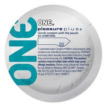 Презерватив ONE Pleasure Plus, 1 шт, с ребристым участком на конце, со смазкой SX0762 фото