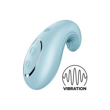 Вібратор Satisfyer Dipping Delight Light Blue, 2 мотори, гнучкий кінчик SO6991 фото