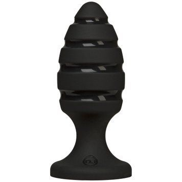 Анальный плаг со спиральным каналом Doc Johnson Platinum Premium Silicone - The Blast - Black SO4922 фото