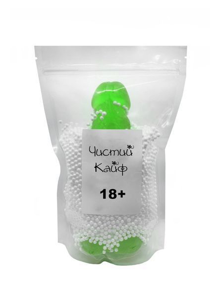 Крафтове мило-член із присоскою Чистий Кайф Green size XL, натуральне SO2765 фото