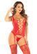 Комплект Leg Avenue Cami Garter with Stockings and String One Size, Red SX1742 фото 2