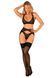 Комплект белья Obsessive Donna Dream 3-pcs set M/L Black, бюстгальтер, стринги, пояс для чулок SO8637 фото 6