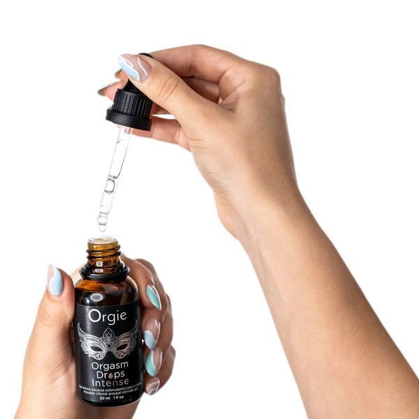 Возбуждающие капли для клитора Orgie Orgasm Drops Intense, 30 мл, тепло-холод, вкус яблока SX1530 фото