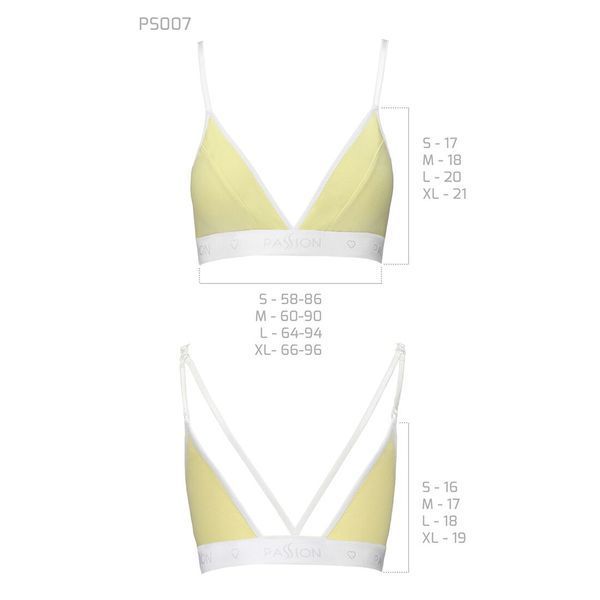 Спортивный топ с двойными бретелями Passion PS007 TOP L, yellow SO4275 фото
