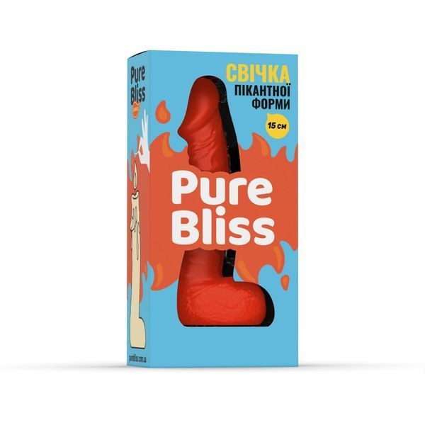 Свеча в виде члена Pure Bliss MINI Orange 15 см SX1647 фото