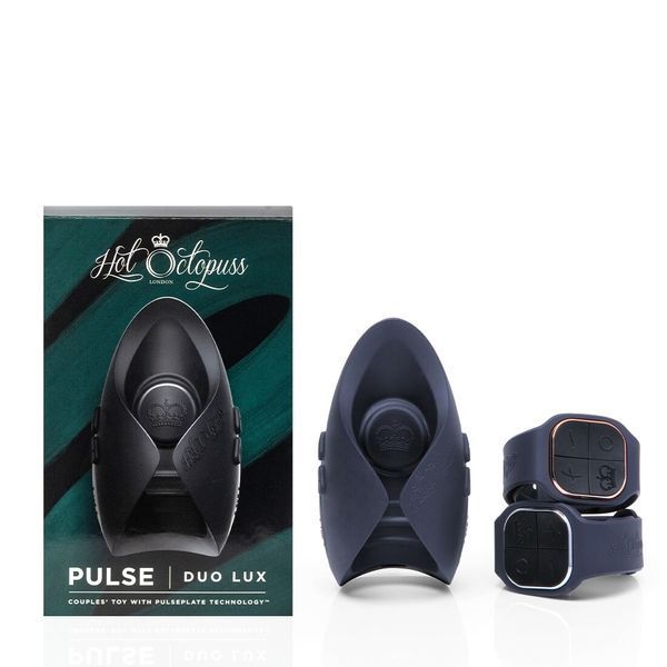 Игрушка для пар Hot Octopuss PULSE DUO LUX, пульсация+вибрация, использование без рук, 2 пульта SO8730 фото