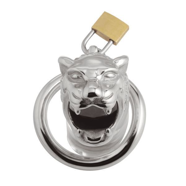 Клетка для пениса Master Series: Tiger King Cock Cage With Lock, три кольца, замок, три ключа SO8795 фото