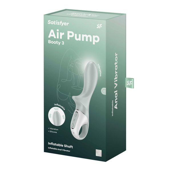 Анальный надувной вибратор Satisfyer Air Pump Booty 3, гибкий ствол SX2175 фото